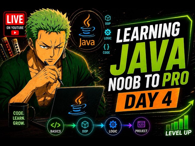 🔴 LIVE | Learning Java from Noob to Pro – Day 4 ☕💻