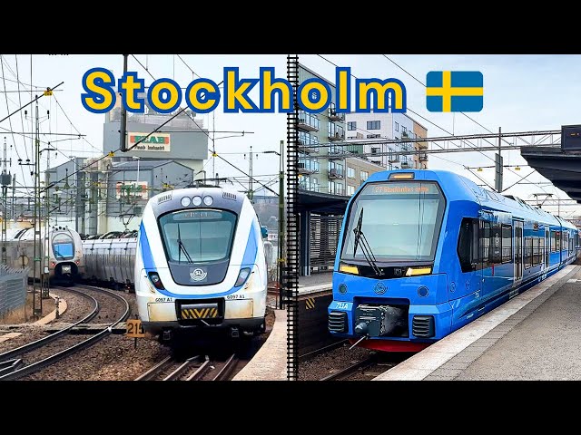 Swedish railways: Passenger trains in Stockholm 🇸🇪 | 2025