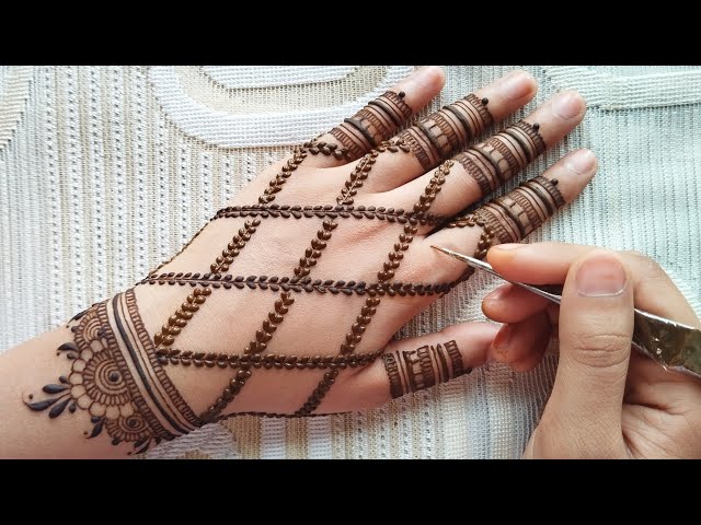 Very beautiful easy back hand checks mehndi design | Simple mehandi design | Stylish Mehendi design