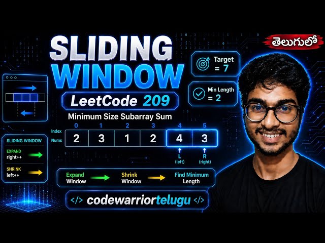 🔥Sliding Window | Leetcode 209 | Minimum Size Subarray Sum | DSA Series | Python | #dsa #playlist