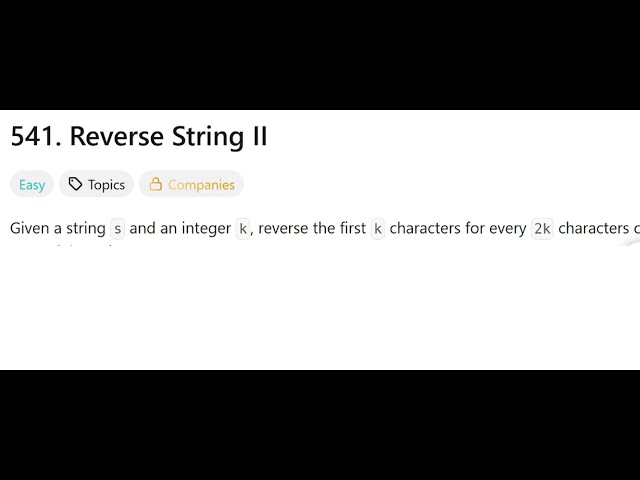 Reverse String II | @faang-academy
