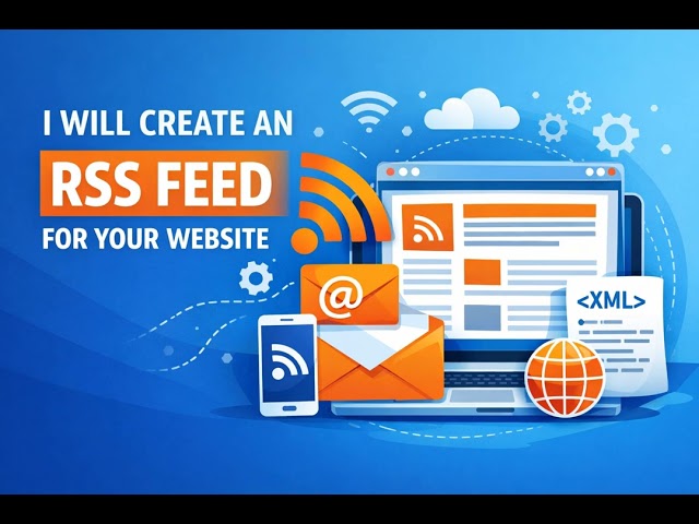 Create a dynamic RSS feed that automatically pulls data from your database. Service by @premiumpik 