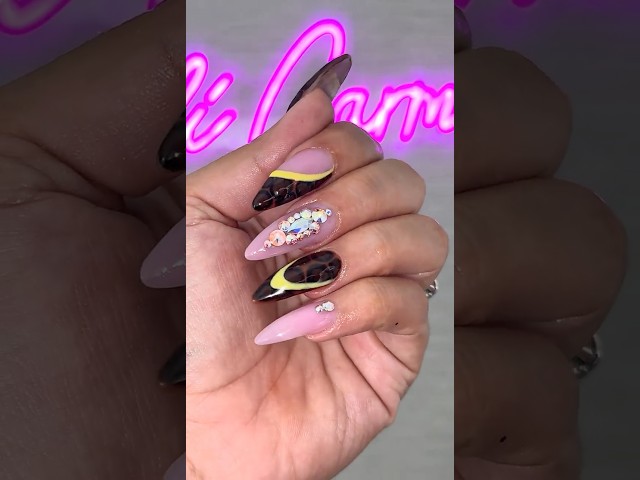 Acrylic nails full + designs #acrylicnails  #nailtutorial