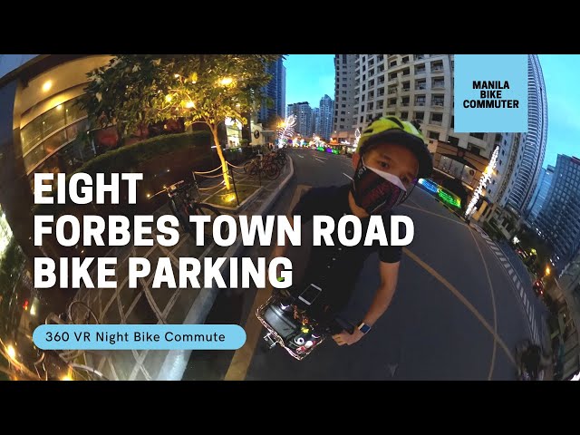 360° VR Night Bike Commute - Eight Forbes Town Road Bike Parking - with GoPro Max