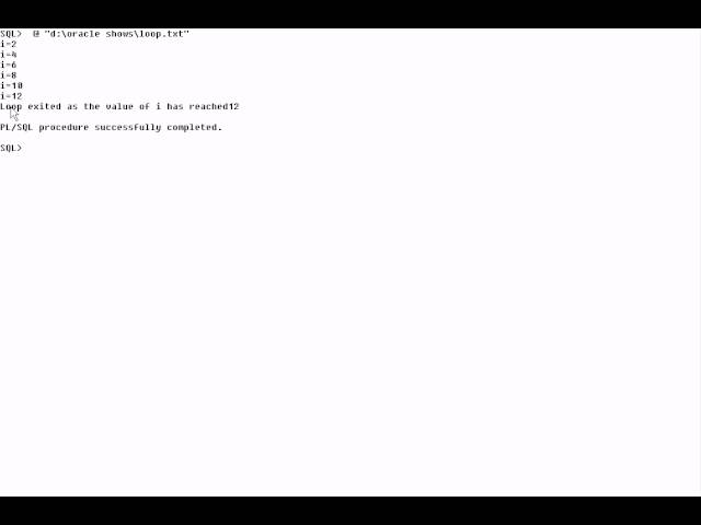 output  in PL SQL