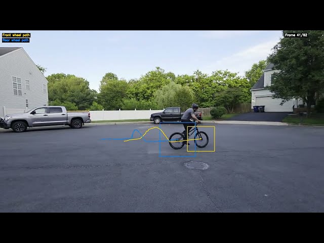 Bunny Hop Wheel Trails — Tracked with Python + OpenCV