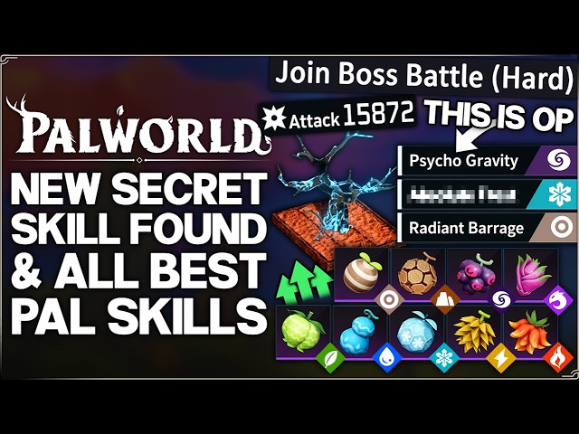 Palworld 1.0 - How to Get ALL Secret OP Skills - Best Skills For EVERY Pals & Element - Fruit Guide!
