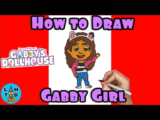 How to Draw Gabby Girl | Gabby's Dollhouse