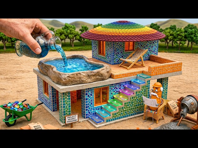 Wind Destroys House | DIY Mini Truck Mini Bricks Windproof Cement House Construction Science Project