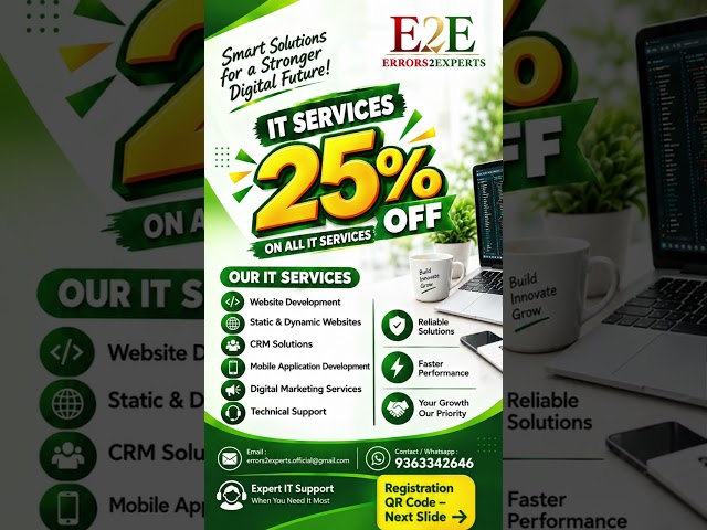 🔥 25% OFF IT Services! 💻 | E2E | #Shorts
