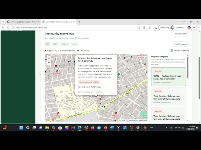 DrainWatch: Community Drainage & Cleanup Planning