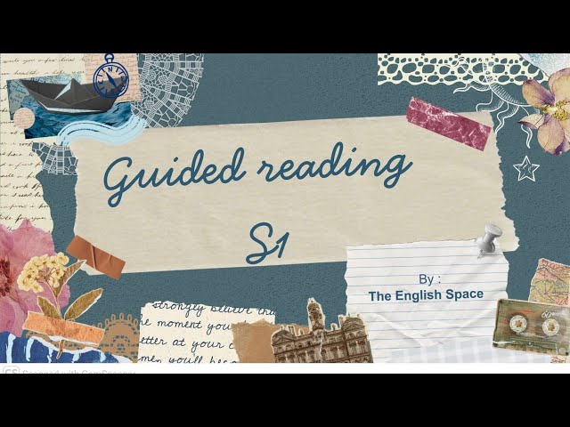 Guided Reading S1 - English Studies