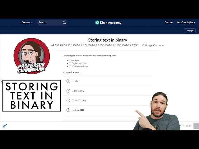 Exercises: Storing Text in Binary (AP Computer Science Principles Unit 1: Digital Information)