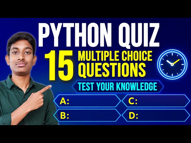 Python Quiz 🔥 | 15 MCQs to Test Your Python Knowledge | Can You Score 15/15?