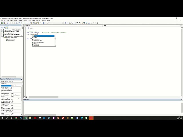 Excel VBA Tutorial 1 Basics - Setup, Debug.Print, Msgbox