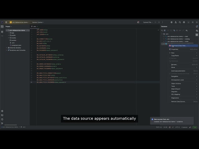 Env Data Sources - PhpStorm plugin that creates DB connections from .env
