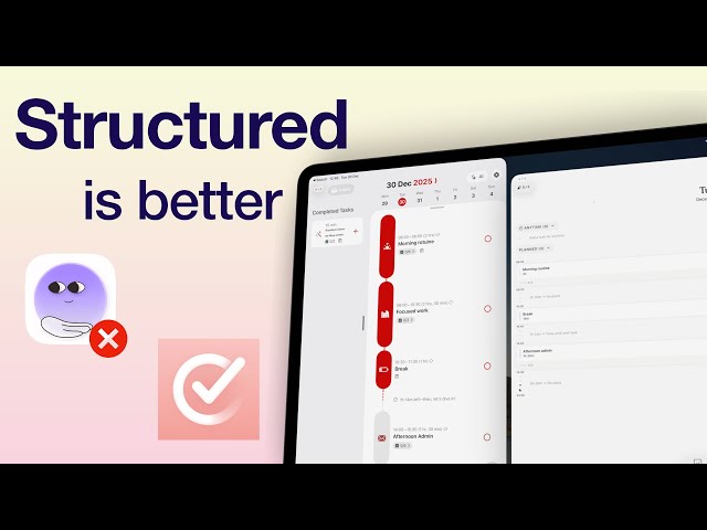 Structured is ACTUALLY better than Tiimo | Workflow comparison