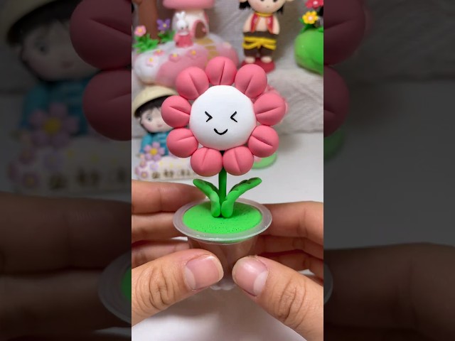 Cute Clay Flower Craft | DIY Clay Art | Easy Clay Flower Tutorial #ClayArt #DIYCrafts #ClayFlower