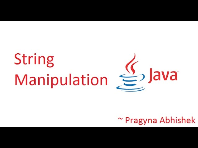 String Manipulation in Java