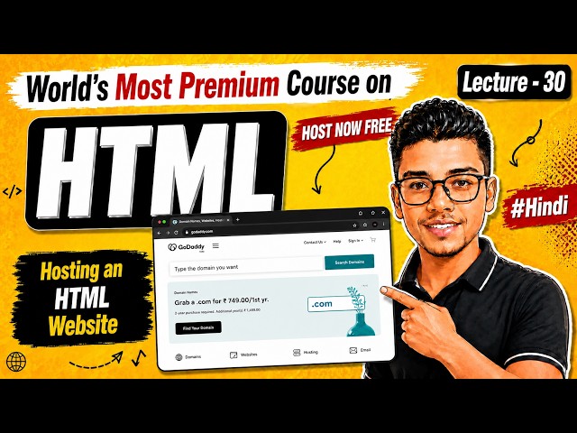How to Host an HTML Website for Free | Deploy HTML Website Online | HTML Course in Hindi #30