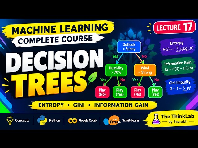 🌳 Lecture 17 — Machine Learning Complete Course