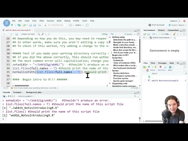 Wk01: R Introduction Part 3; basics of R scripting