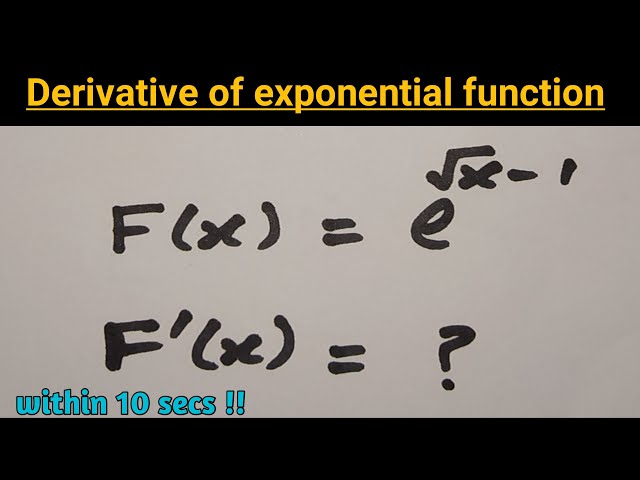 Derivatives of Exponential functions  Power Rule Product Rule Quotient Rule | Derivative Rule
