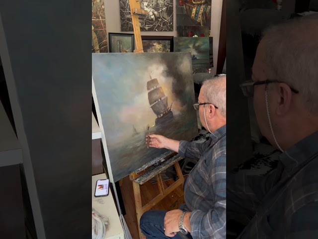 Before the Storm 🌩️ | 36x24 oil on canvas #oilpainting #paintwithme #seascape #artist