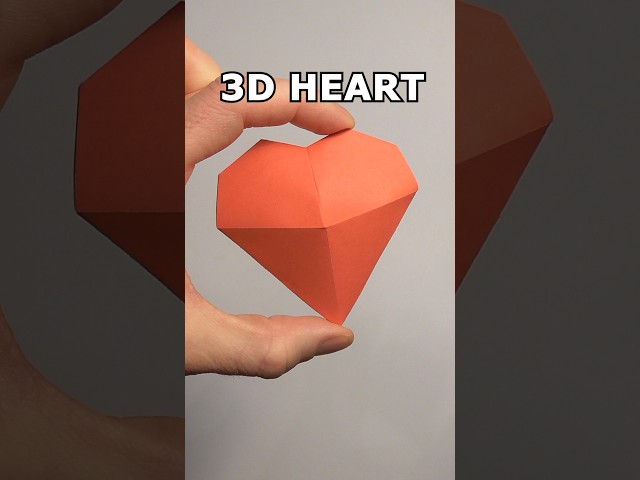 HOW TO MAKE ORIGAMI 3D HEART TUTORIAL | EASY DIY PAPER DESIGN IDEAS INCLART #origami