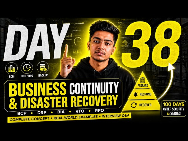 Business Continuity & Disaster Recovery Explained | BCP vs DRP 🔥 | Cyber Security Course | Day 38