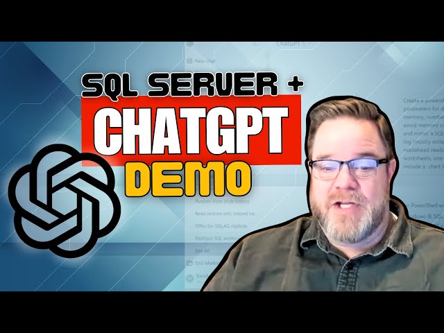 How I use ChatGPT as my Junior DBA | SQL Server Demo