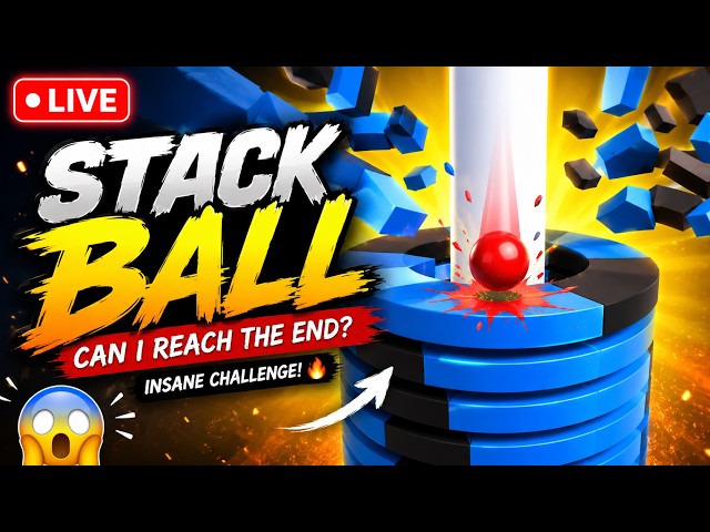 🔴 STACK BALL LIVE 🔥 Can I Reach the END? 😱 | Insane Gameplay