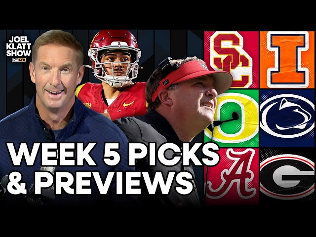 Week 5 College Football Picks: Oregon-Penn St, Alabama-Georgia, Ohio St-Washington & More!