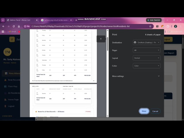 Hostel Management System Website | Web Development Project