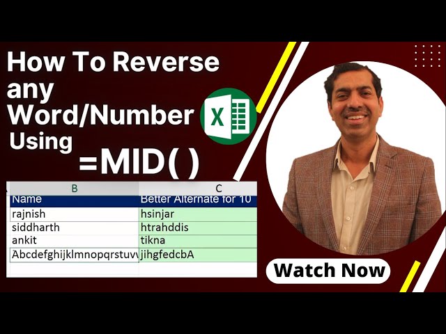 How To Reverse Anything In A Cell Using MID Formula