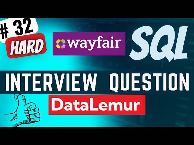 WAYFAIR Interview Question Solved - SQL | "Y-on-Y Growth Rate" | Everyday Data Science