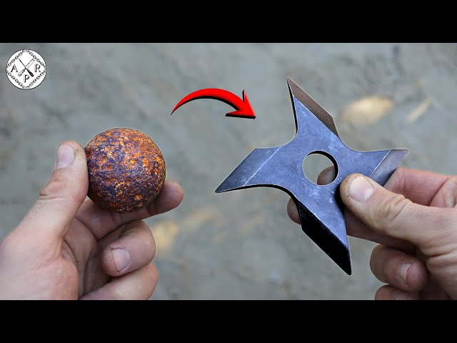 Rusty Cannonball FORGED into a SHURIKEN