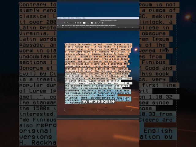 How to auto align text into a square in Photoshop!