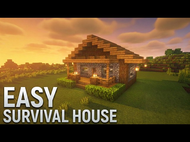 Easy Minecraft Survival House Tutorial 🏡
