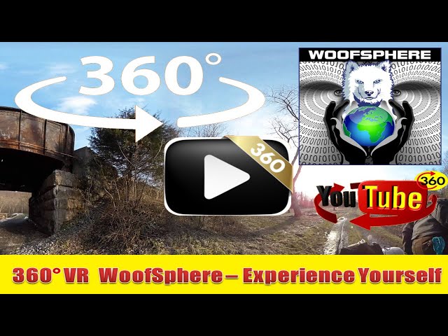 360 Videos | VR | Virtual Reality | WooFSphere | C&O Cruising Under the Railroad with Husky Dog