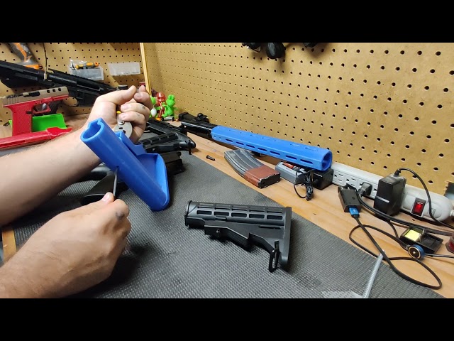 3d printed AR 15 stock: assembly and test fit