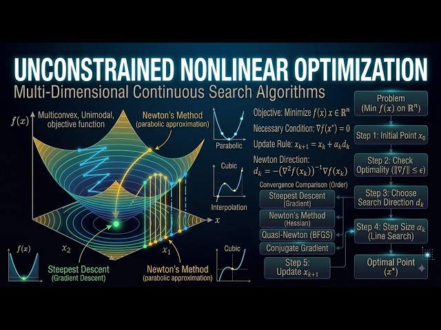 Unconstrained Nonlinear Optimization: Gradient Descent, Newton's Method & BFGS