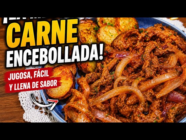  Carne Encebollada! 🧅🥩 Jugosa, Fácil y Llena de Sabor