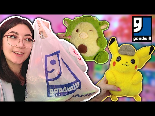 THRIFT WITH ME at 5 different thrift stores!! plushies + home decor + more