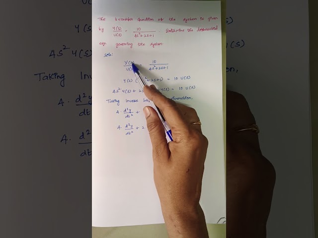 Finding differential equation from the transfer function