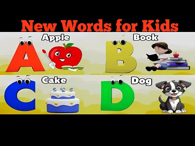 A to Z New Words Learning for Kids / ABC Vocabulary Words /Fun Alphabet Song for Children 🌈📚/