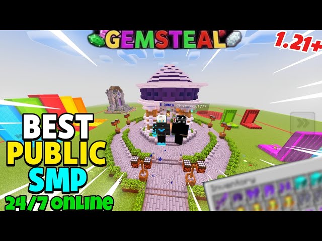 🔥 New Public Gem Steal SMP 2026 💎 | Cracked Java + PE | 24/7 Online | Free To Join 🍕
