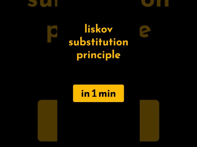 Liskov Substitution Principle in 1 min | #geekific #solid #in1min