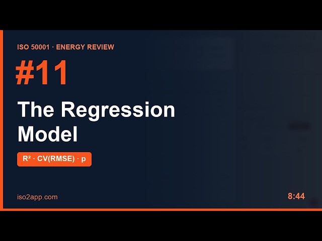 ISO 50001 Energy Review #11 — Building the Regression Model: R², CV(RMSE) and p-values