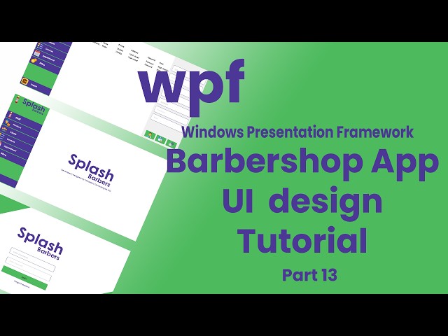 Wpf Barbershop app Ui Design part 13